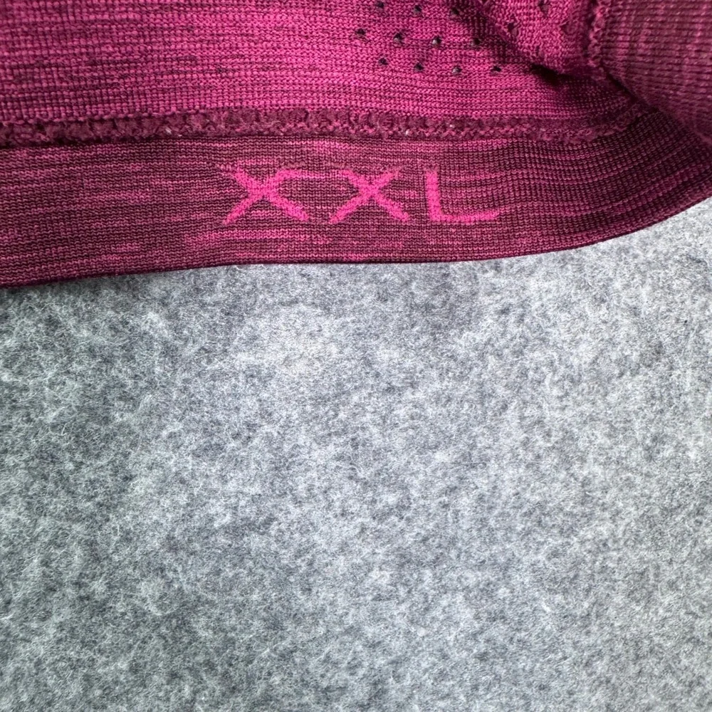 Lululemon Mens Metal Vent Tech Half Zip Pullover XXL Burgundy Heathered Running